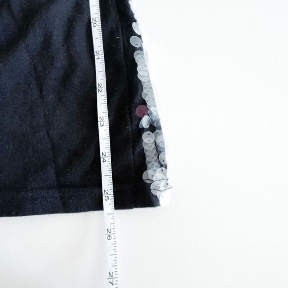 Impress Womens Tank Top Sequin Racerback Tunic Clear Black Size Small - Picture 7 of 7